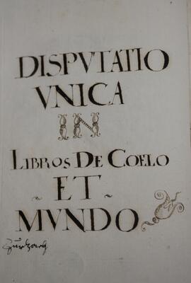 Philosophia de coelo et de mundo 1610