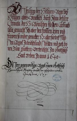 Commentarius in Regulam Sancti Benedicti (dt.)
